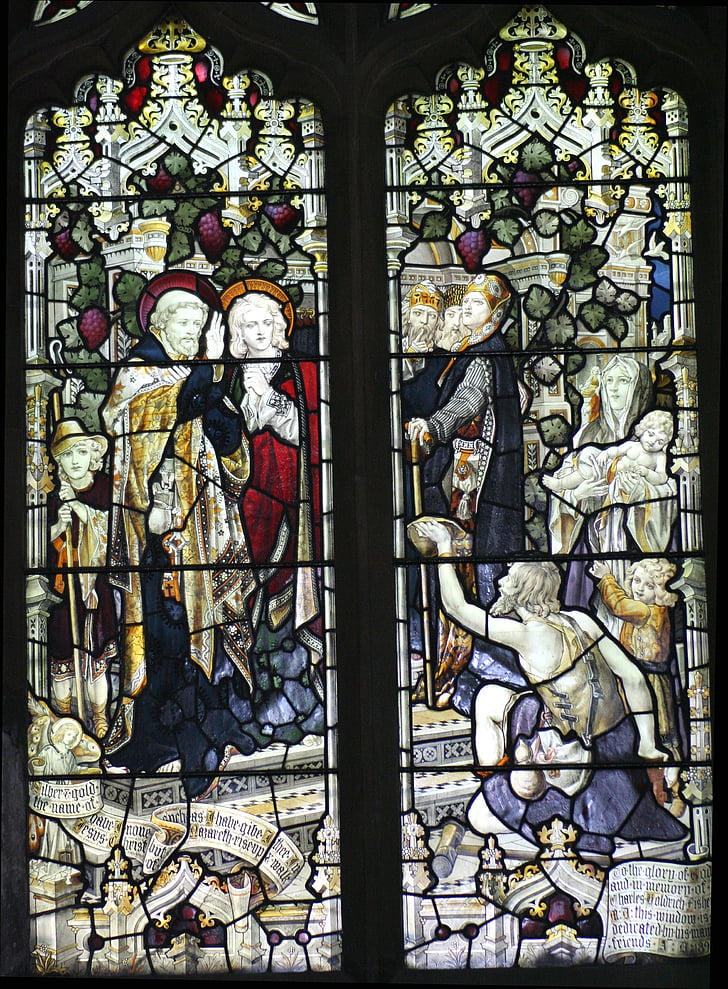 finestra di vetro macchiata, Chiesa di St michael, Sittingbourne, sittingbourne di s. Michele, Chiesa, St paul, Paolo