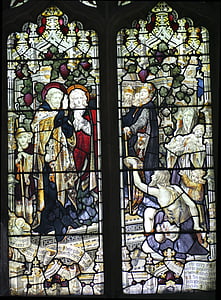 stained glass window, st michael's church, sittingbourne, st michael's sittingbourne, church, st paul, paul