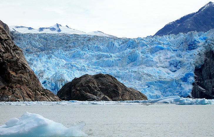 glacier, alaska, blue, ice, fjord, nature, water