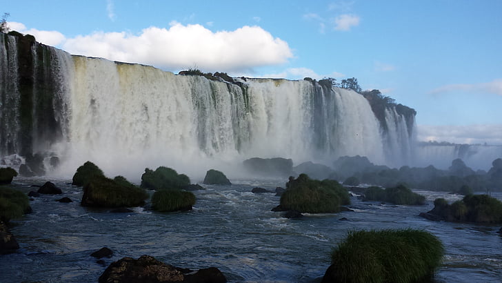 Foz, Iguaçu, szürkehályog, víz, Foz do iguaçu, turizmus, Iguazú-vízesés