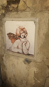 Firenze, gerilja-art, artister, Baldwin, Angel, Raphael, Scuba maske