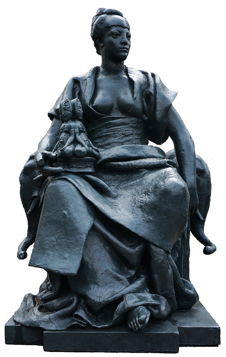París, estatua de, arte, Figura, Museo, metal, mujer