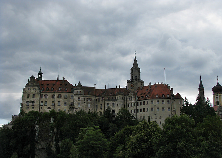 Castelo de ferro Sigma, Sigmaringen, Castelo de Hohenzollern-Sigmaringen, Castelo principesco, trava do assento, Fortaleza, Castelo