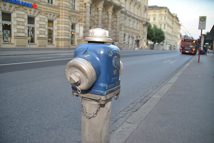 hydrant, road, bus stop