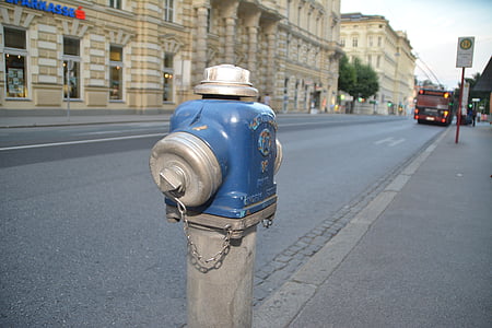 hidrants, carretera, parada d'autobús