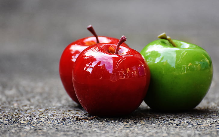 õunad, Suurendus:, maitsev, Dieet, toidu, värske, puuviljad