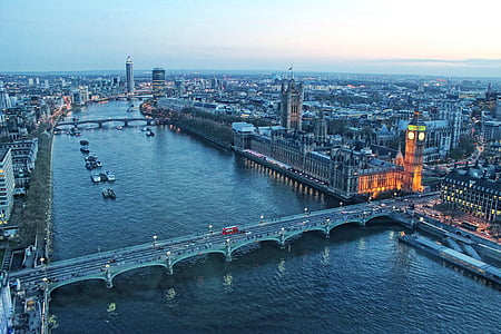 London, Big ben, Sklep parlamenta Združenega kraljestva, reke Temze