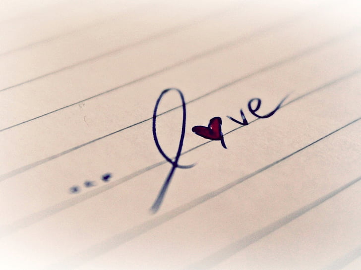 love, word, heart, text, bill, red, luck
