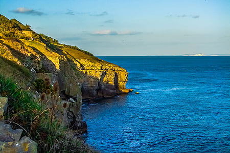 Dorset, rifi, okeāns, jūra, klints, krasta līnija, daba