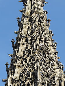 Münster, Katedra w Ulm, Dom, budynek, Wysoka, sztuka, Wieża