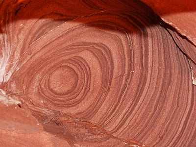 rød sandstein, merker, hulen, erosjon, tekstur