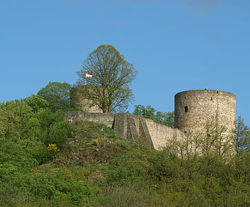 城堡, stad blankenberg, 山区土地, 塔, 中世纪, 堡, 历史