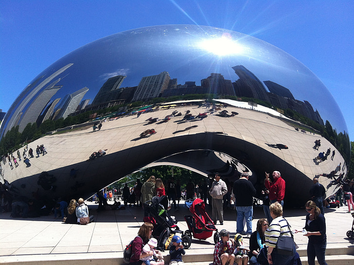 Chicago, Bean, refleksjon, speil, USA, Amerika, himmelen gate