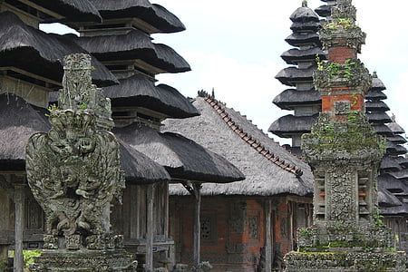 Templo de, Bali, Indonesia, hindú, arquitectura, estatua de