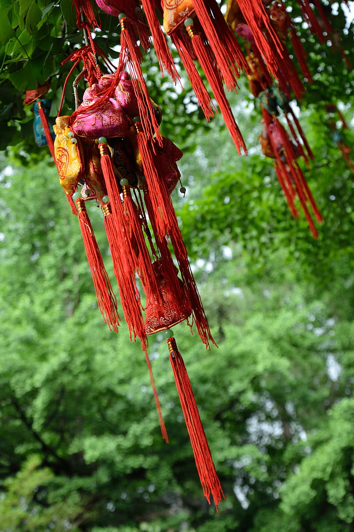 Jin-li, Berharap pohon, merah, kantong