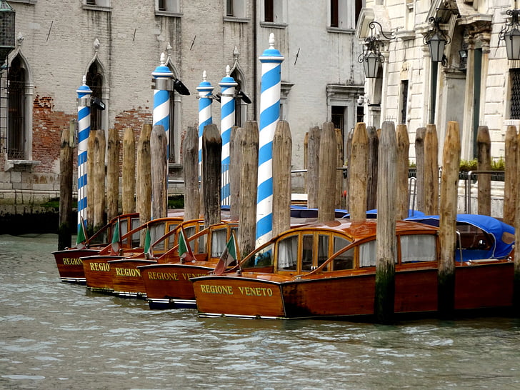 Venise, canal, bateaux, Italie, eau, grand canal, Venezia