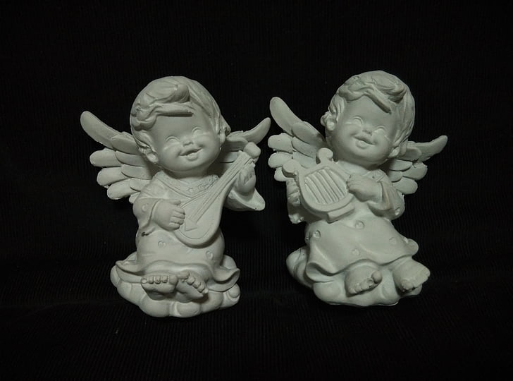angel, cute, wings, statue, sculpture