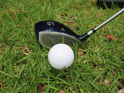 golf, club, golf club, grass, ball, golfing, equipment