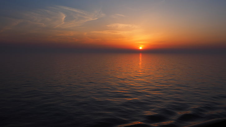 Sunset, Etelä-Kiinan merelle, taivas, Luonto, Sea, matkustaa, Ocean
