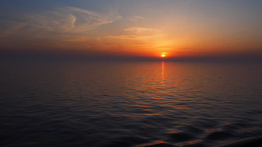 posta de sol, Mar de la Xina, cel, natura, Mar, viatges, oceà