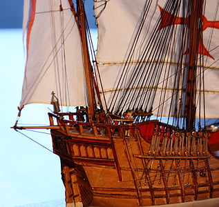 model lodi, loď, koníček, Santa maria, Columbus, ručně vyráběné, 1948