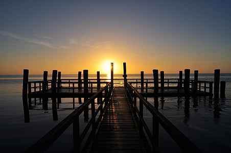 zonsopgang, Föhr, kust, zee, district Noord-Friesland, water, vakantie
