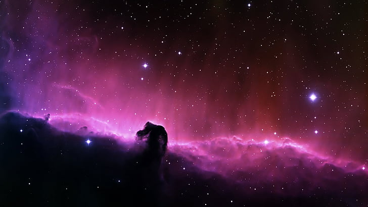 purple, star, dusts, sky, space, Dark Nebula, night sky