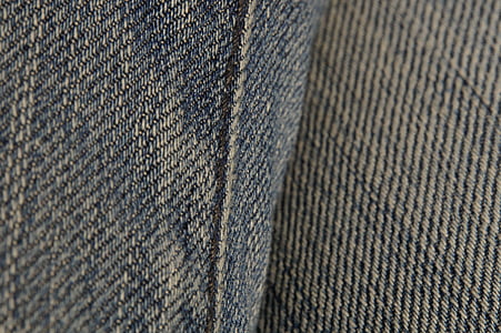 jeans, Lukk, stoff, dongeri, bukser, blå, struktur