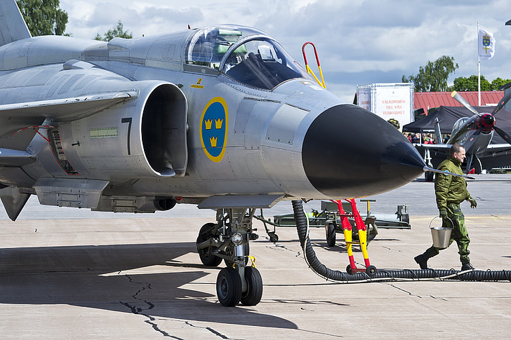 Военно-воздушные силы, Viggen, AJS 37, Saab, Джет, Швеция