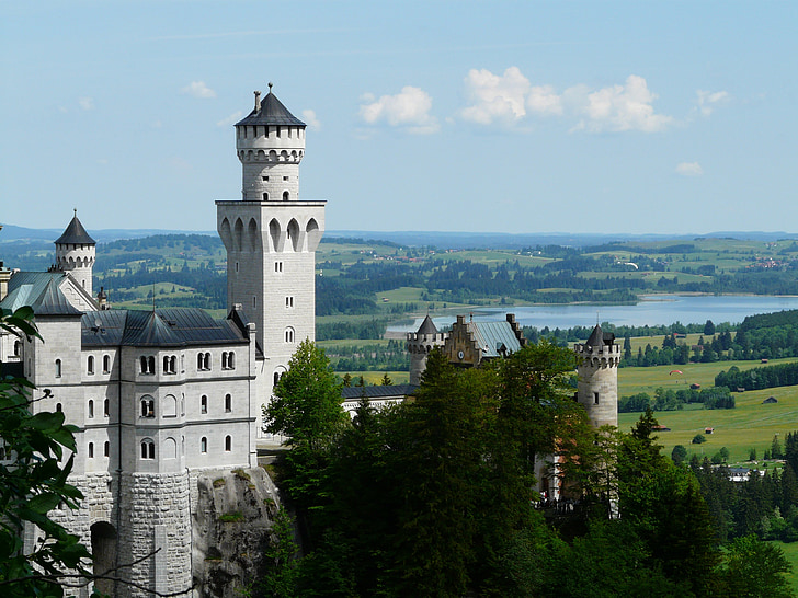 Castle, torony, Kristin, Füssen, Bajorország, épület, építészet