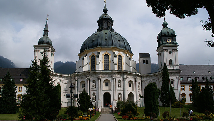 Ettal, klášter, kostel, Klášterní kostel, barokní, Architektura, známé místo