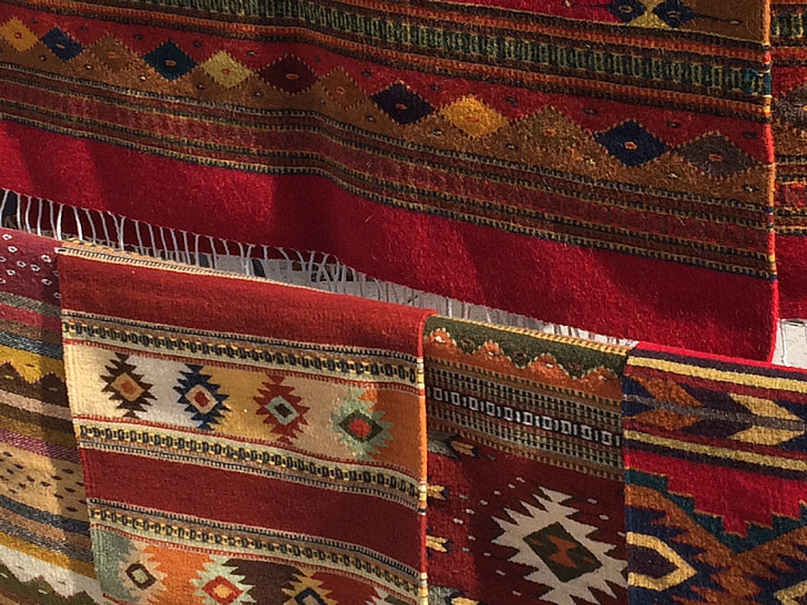 indian rugs, weaving, colorful