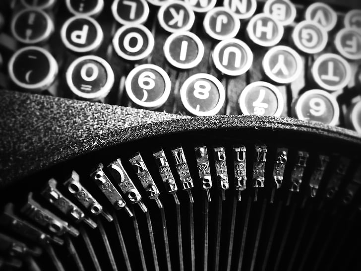 type de, machine à écrire, police, écriture, auteur, livre, lire
