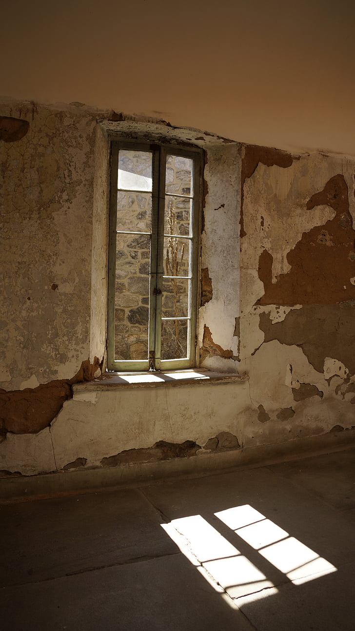window, ruin, broken, damaged, building, old, house