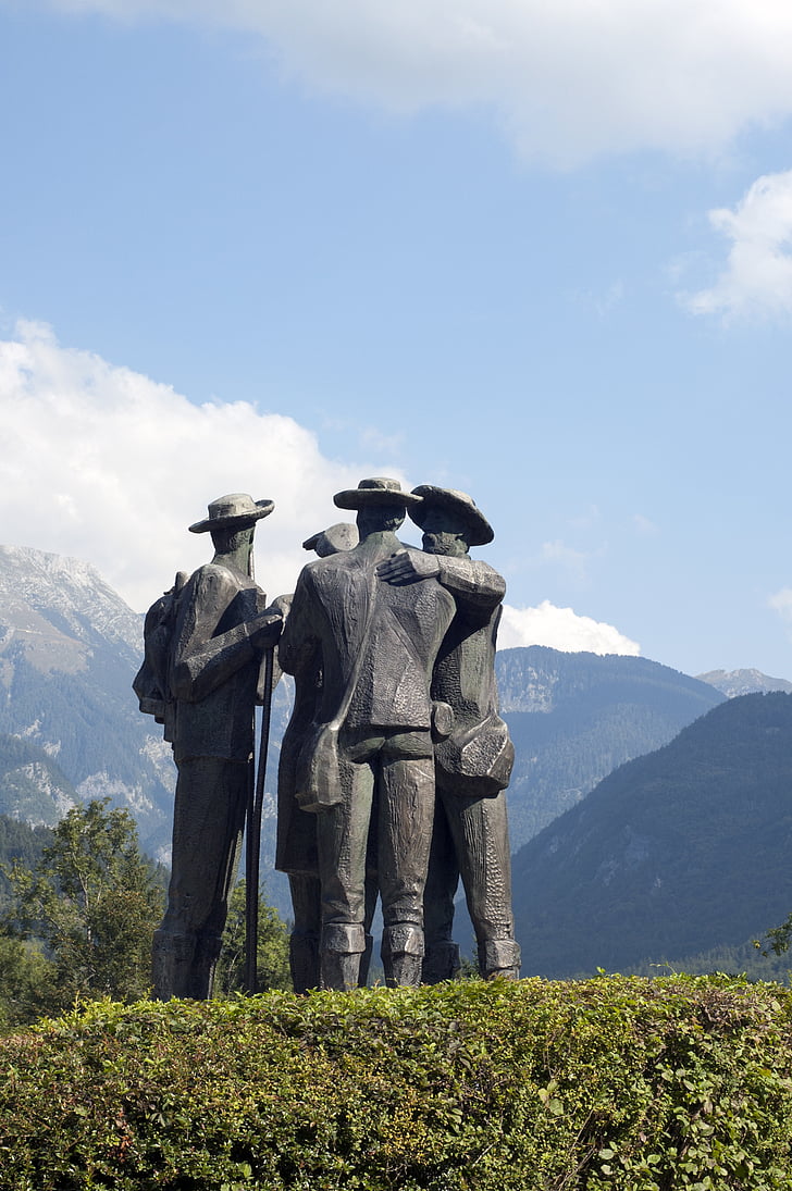 tác phẩm điêu khắc, Alpine, núi Alps, núi, Bohinj, Slovenia