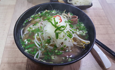 vietnam, rice noodles, noodles, meat, hot, broth, delicious