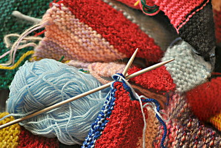 tricotage, aiguille à tricoter, Tricoter, tricots, laine, filé, tricot maille