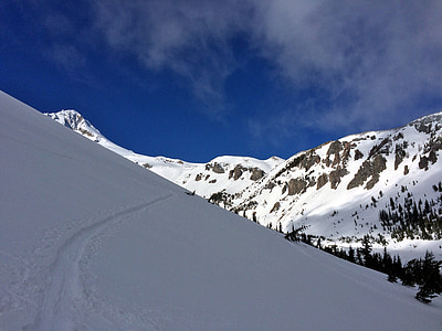 avantura, snijeg, skijanje, Zima, planinarenje, sportski, snijeg na brdu
