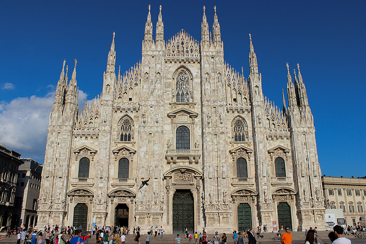 Milan, katedrala, vere, arhitektura, Evropi, Italija, Duomo