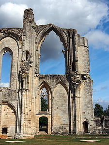 maillezais cathedral, st peter maillezais, ruin, cathedral, france, building, remains