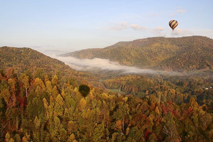 mountains, appalachian, balloon, scenic, nature, mountain, outdoors