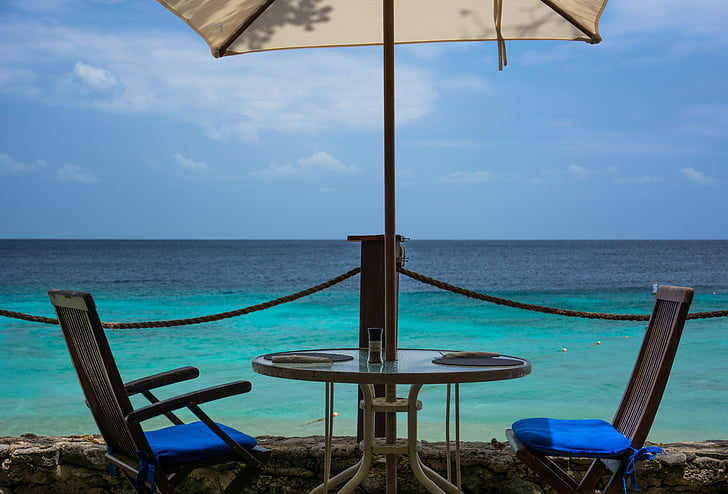 plajă, umbrelă de soare, Beach resort, relaxare, Relaxaţi-vă, vacanta, Resort