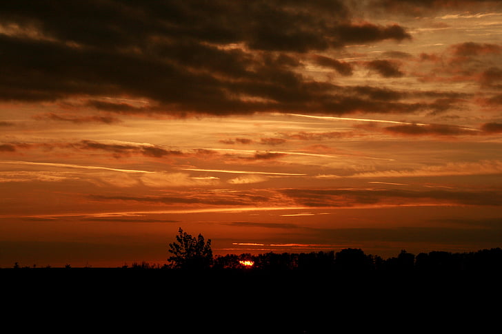 Sunset, Sky, Cloud, om aftenen, skygge, natur, Dusk