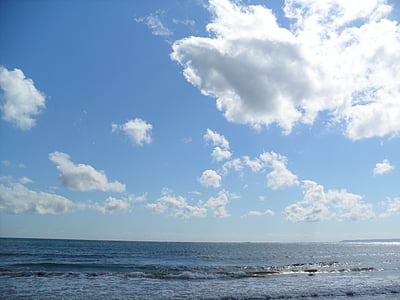 more, nebo, plaža, oblak, Pohang, vode