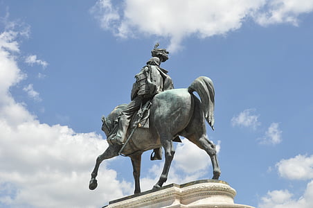 Reiter, soldado, honor, fama, caballo, Ross, estatua de