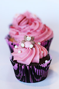 Cupcake, Muffin, muffins, decoratie van de verjaardagscake, crème, slagroom, glazuur