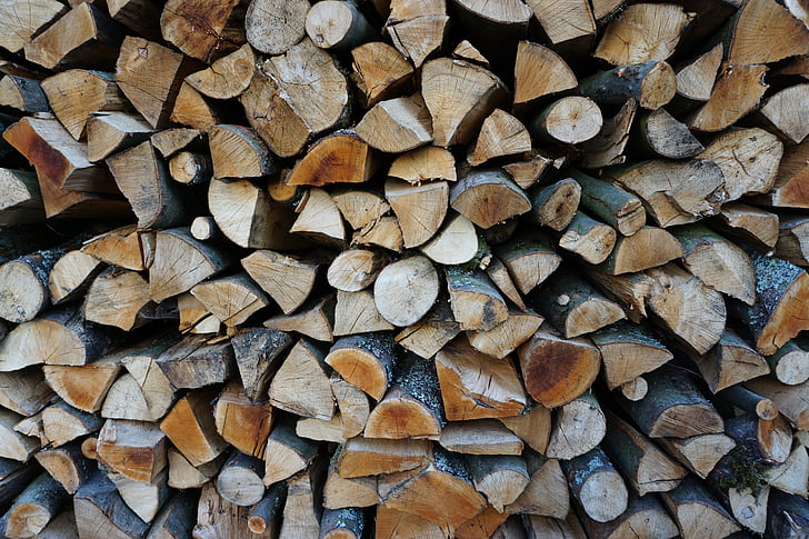 fusta, llenya de faig, holzstapel, fusta, fons, natura