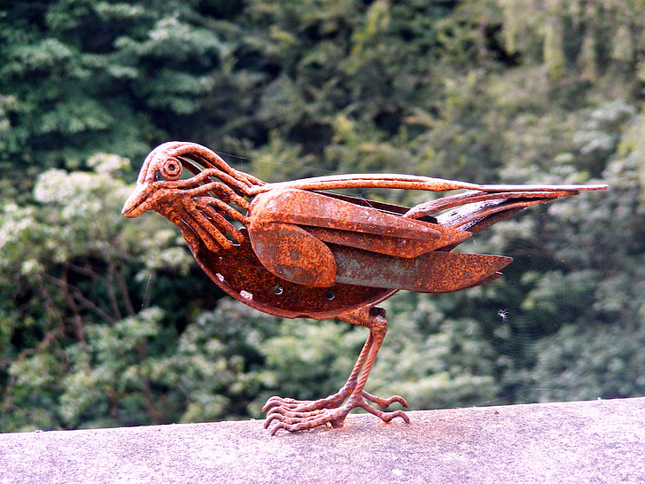 escultura, ocell, paret, fons, estàtua, símbol, tradicional