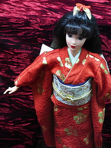Puppe, Barbie, Japan, Asien, Geisha, Osten, Kimono
