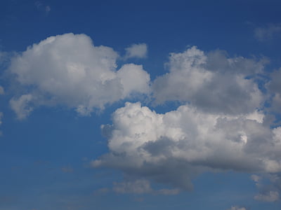 ουρανός, σύννεφα, μπλε, σύννεφα σχηματίζουν, λευκό, Cumulus σύννεφα, φύση